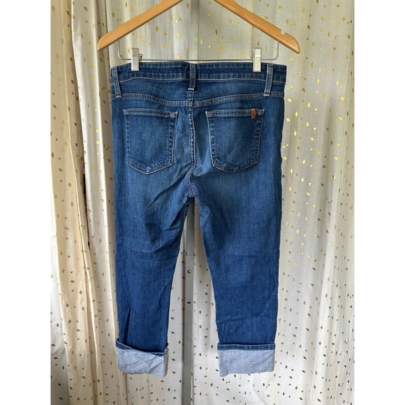 Joe's Jeans Maven Medium Wash Rolled Cuff Best Friend Crop Denim Jeans 30 - Picture 3 of 7